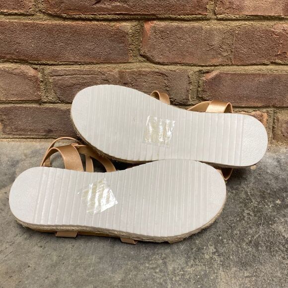 Jessica Carlyle Rose Gold Espadrille Platform Sandal Size 8 NWOT - Picture 6 of 7